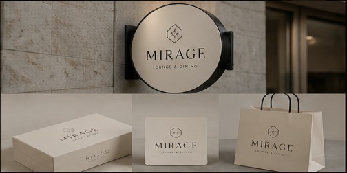 Mirage Lounge — branding and packaging