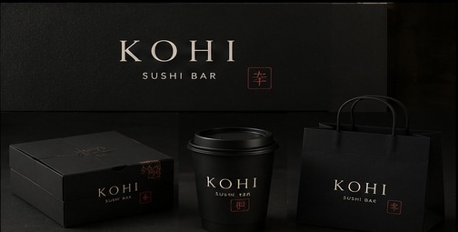 Kohi Sushi Bar — branding and packaging